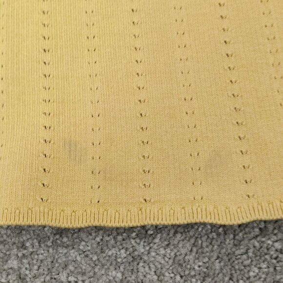 Free People Women's Yellow Knit Mini Skirt Size Large NEW Y2K 90s Retro - Picture 8 of 8